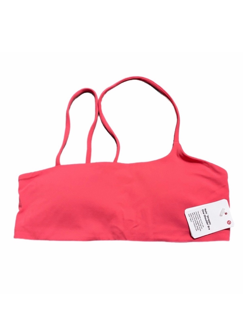 NWT Lululemon Nulu Strappy One-Shoulder Bra *Light Support, A/B Cup Glaze Pink 8